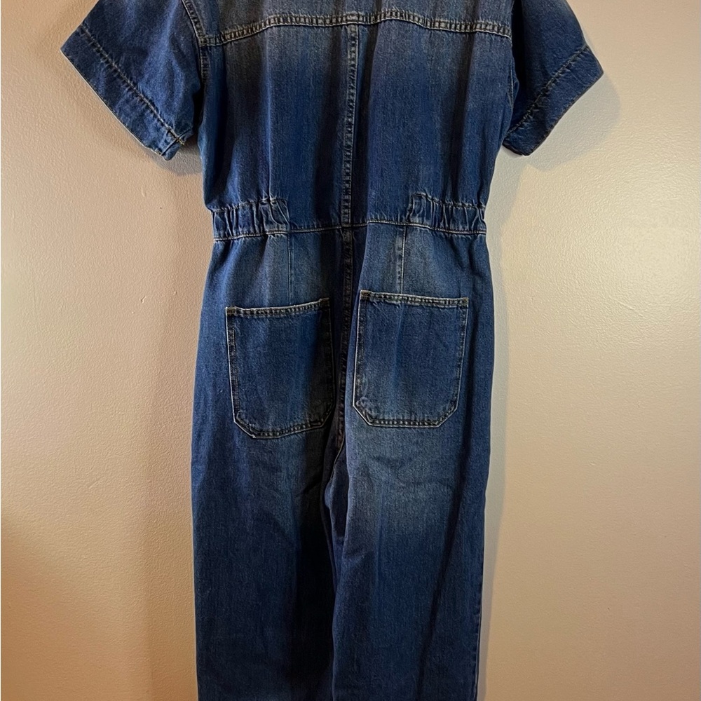 Free People We The Free Marci Denim Coverall Jumpsuit - Picture 6 of 7